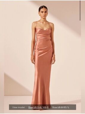 Shona Joy La Lune Lace Back Maxi Dress - Antique Rose